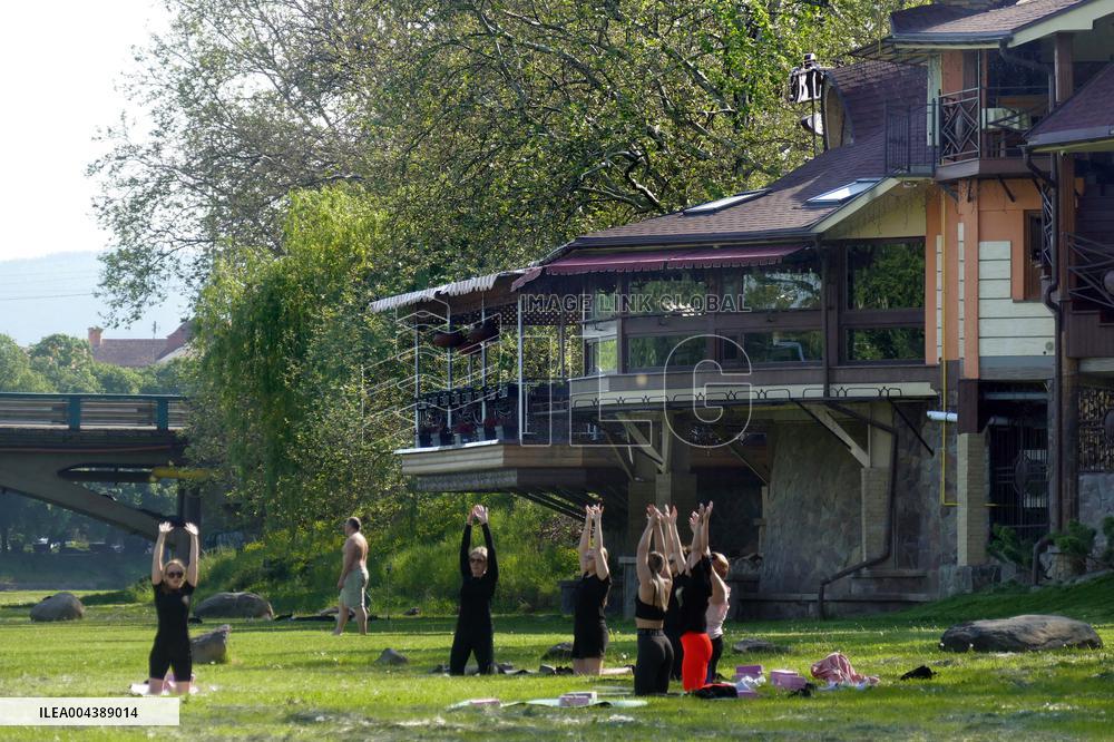 Pilates session in Uzhhorod