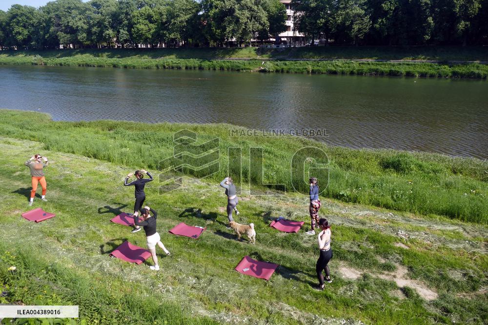 Pilates session in Uzhhorod