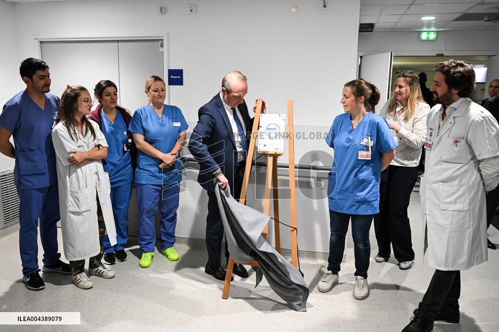 Marcangeli And Ravel Visit Internal Medicine Department At Saint-Antoine Hospital - Paris