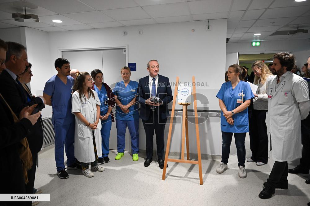 Marcangeli And Ravel Visit Internal Medicine Department At Saint-Antoine Hospital - Paris
