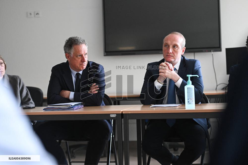 Marcangeli And Ravel Visit Internal Medicine Department At Saint-Antoine Hospital - Paris