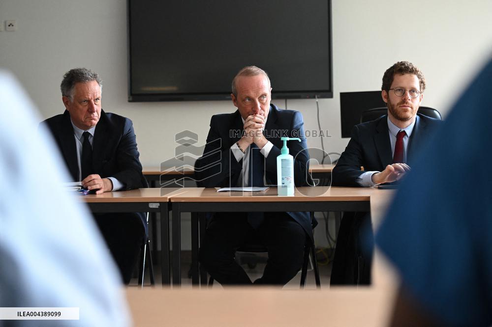 Marcangeli And Ravel Visit Internal Medicine Department At Saint-Antoine Hospital - Paris