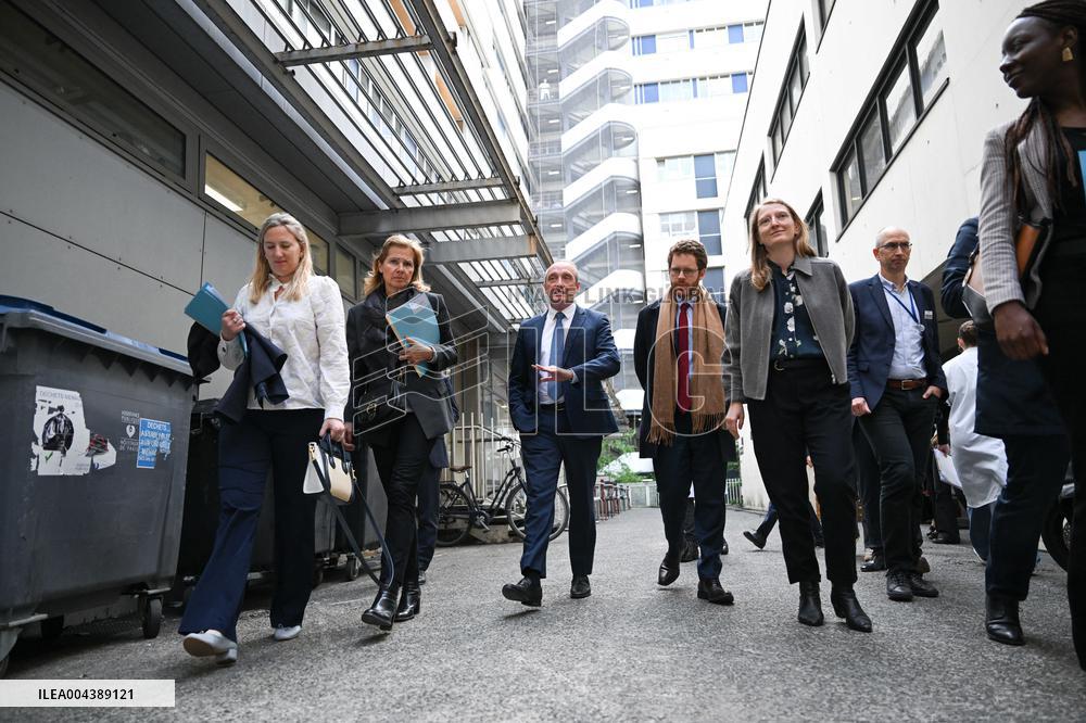 Marcangeli And Ravel Visit Internal Medicine Department At Saint-Antoine Hospital - Paris