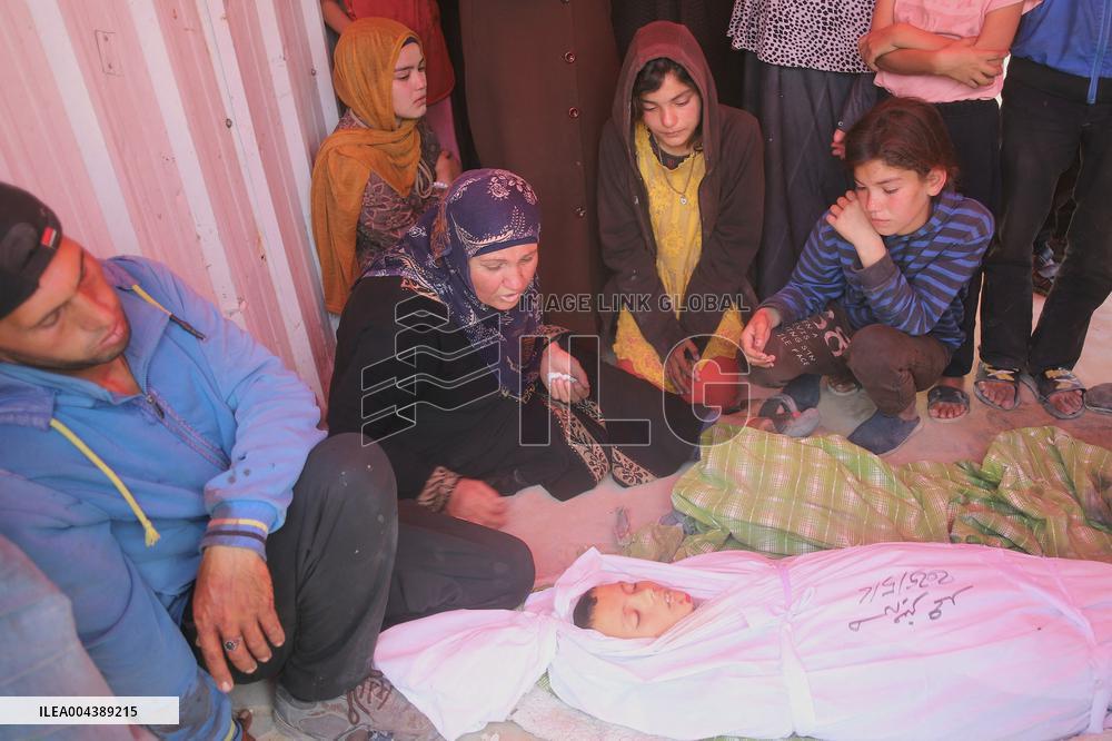 Funeral Of Child Martyr Hassan Munir Hamad - Gaza