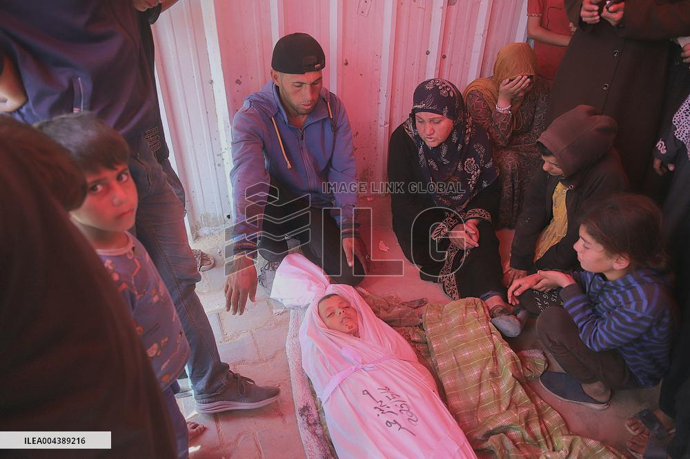 Funeral Of Child Martyr Hassan Munir Hamad - Gaza