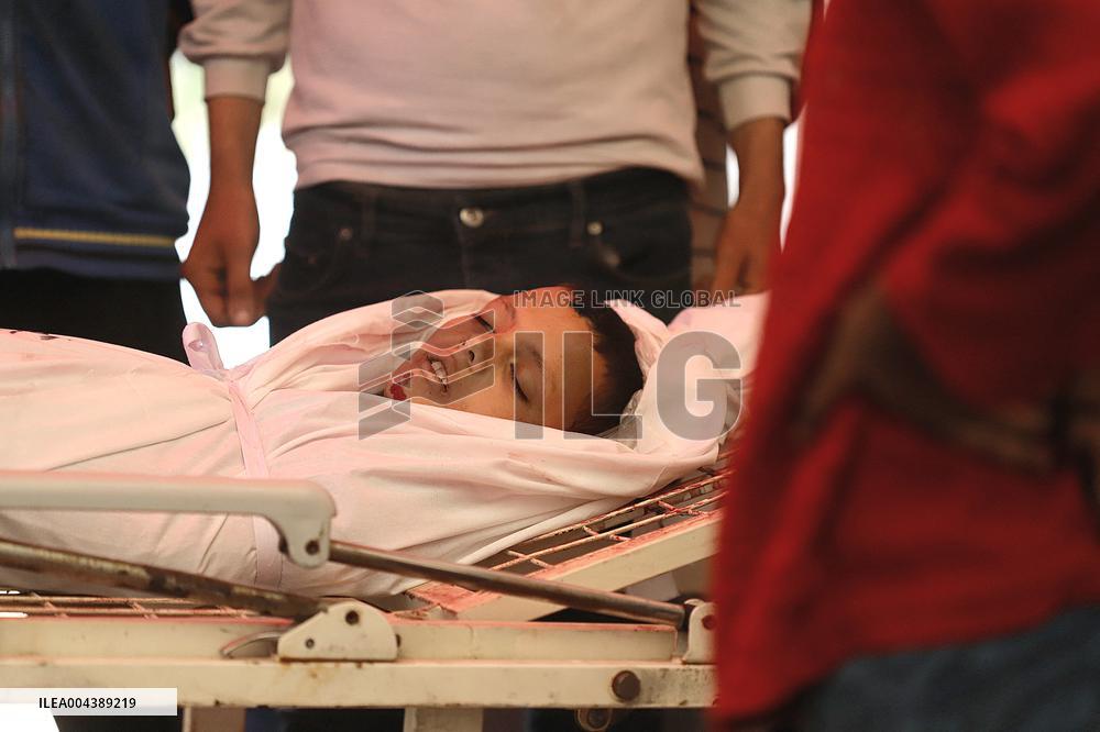 Funeral Of Child Martyr Hassan Munir Hamad - Gaza