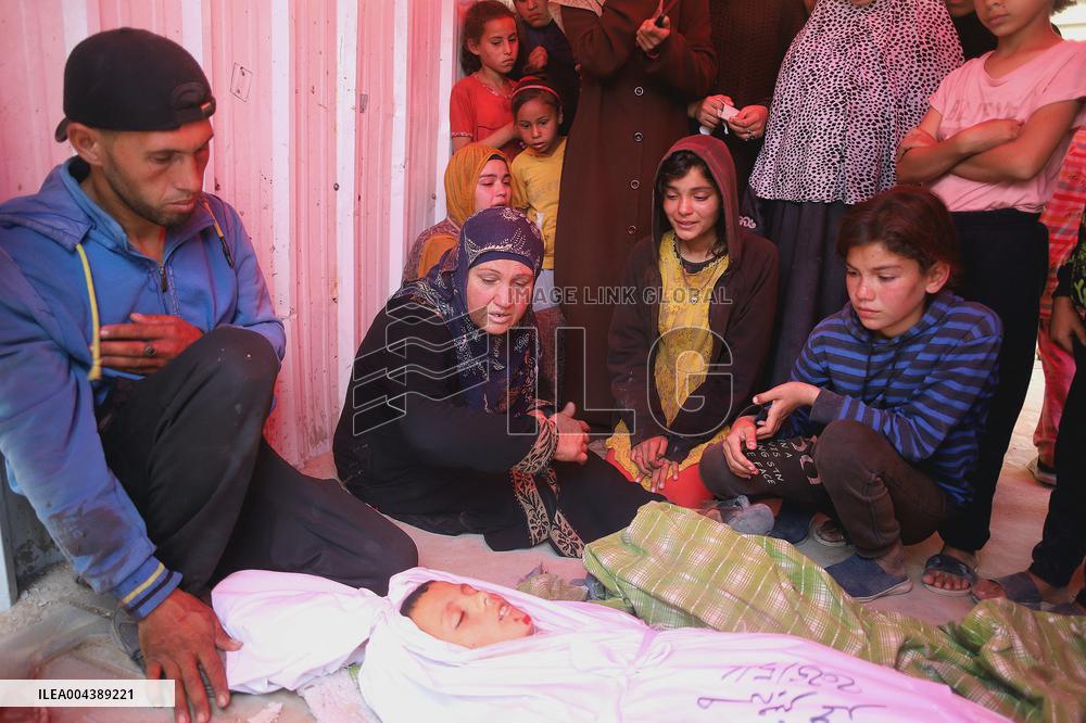 Funeral Of Child Martyr Hassan Munir Hamad - Gaza