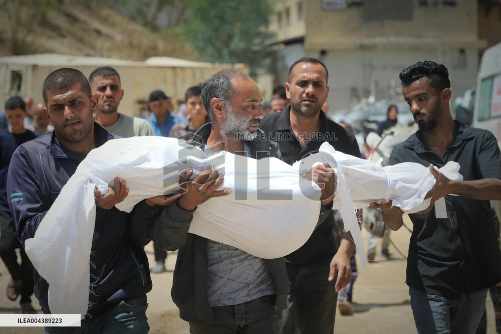 Funeral Of Child Martyr Hassan Munir Hamad - Gaza