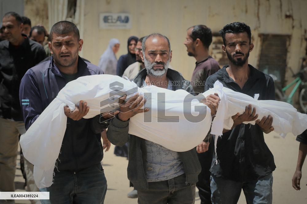 Funeral Of Child Martyr Hassan Munir Hamad - Gaza