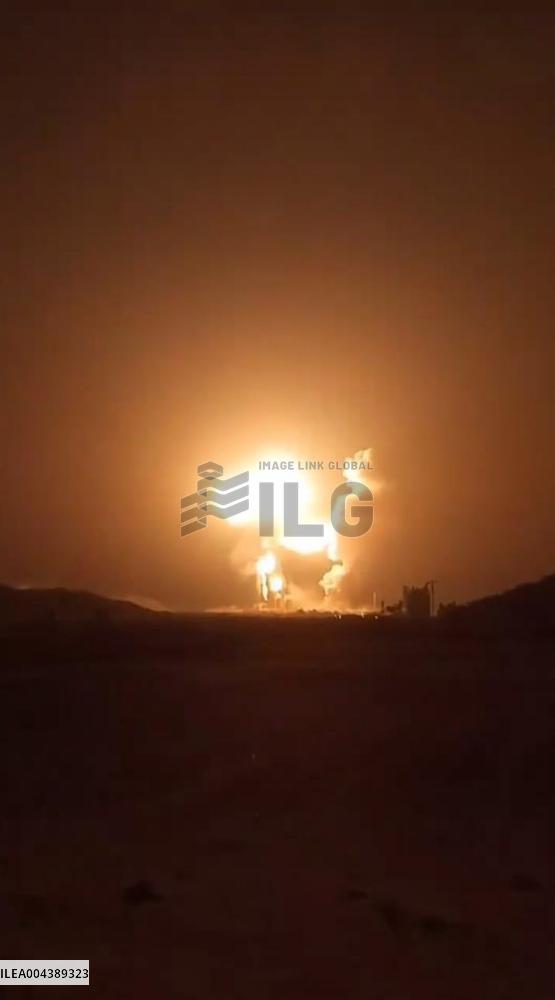 Israeli Airstrike In Hodeidah - Yemen