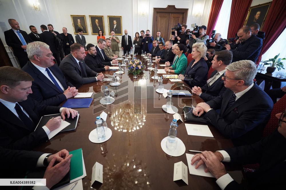 Volodymyr Zelensky Meets Czech Chamber Of Deputies