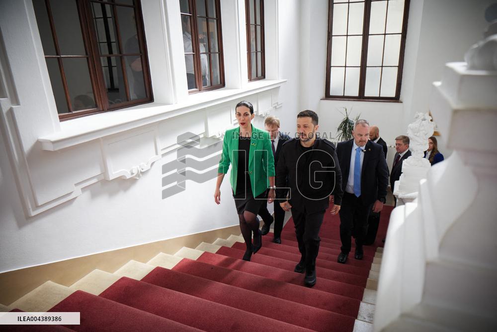 Volodymyr Zelensky Meets Czech Chamber Of Deputies