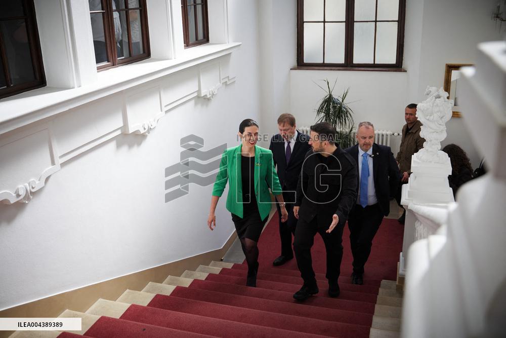 Volodymyr Zelensky Meets Czech Chamber Of Deputies