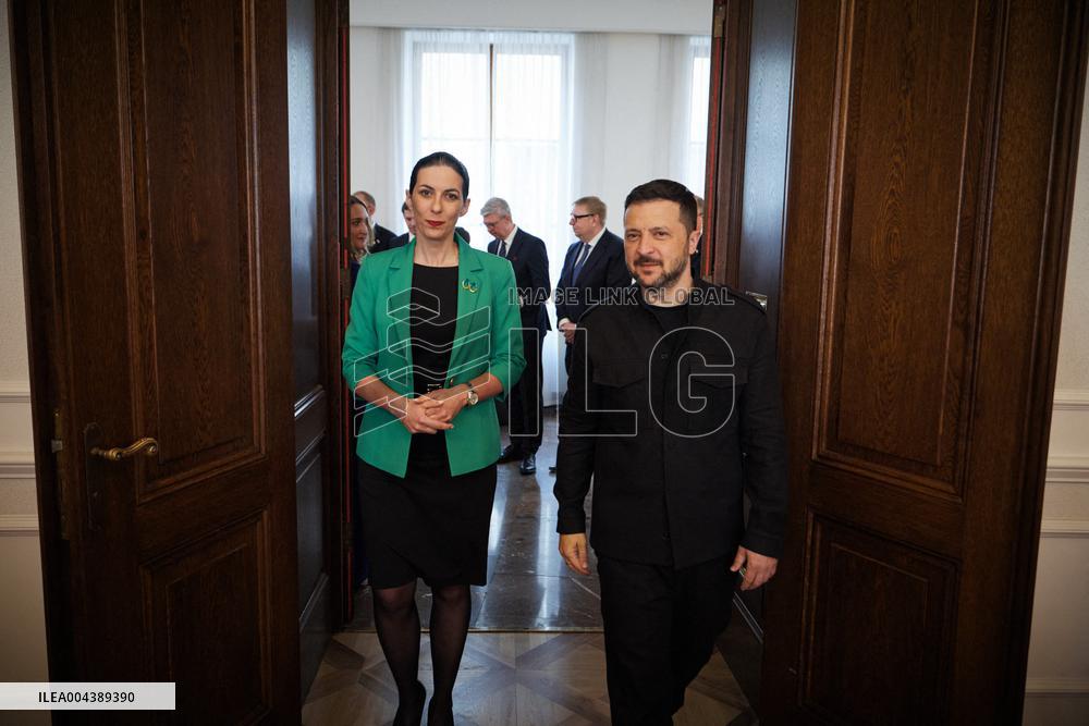 Volodymyr Zelensky Meets Czech Chamber Of Deputies