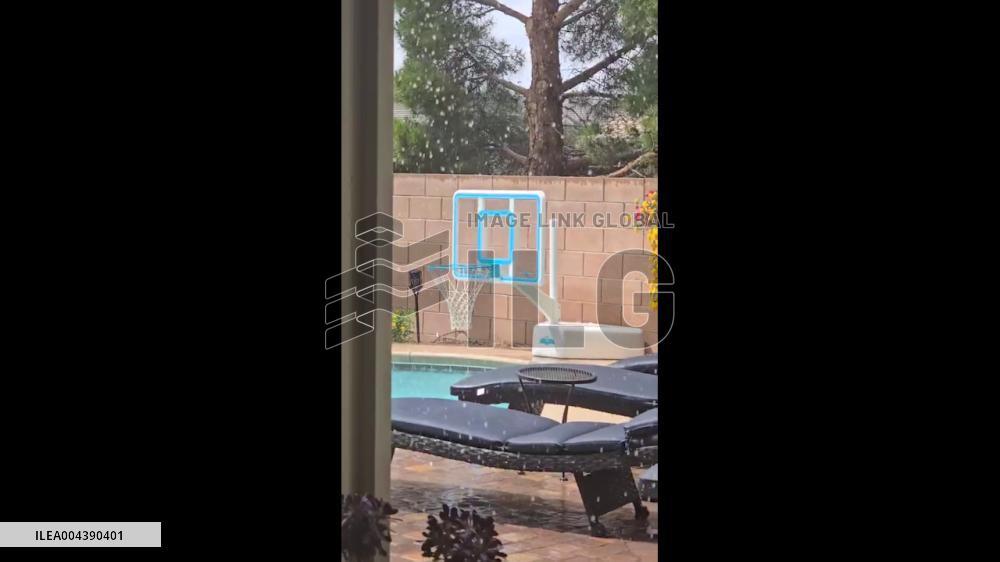 US: Pea-Sized Hail, Heavy Rain Lash Las Vegas Valley