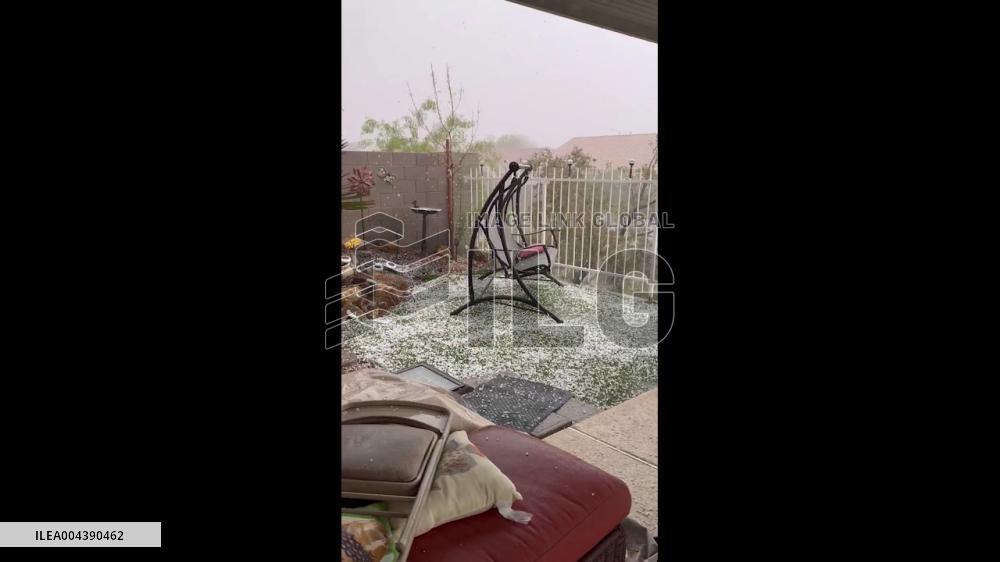 US: Pea-Sized Hail, Heavy Rain Lash Las Vegas Valley 2