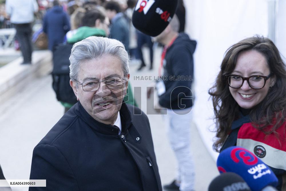 Melenchon Rallies Against Dissolution Threats - Paris