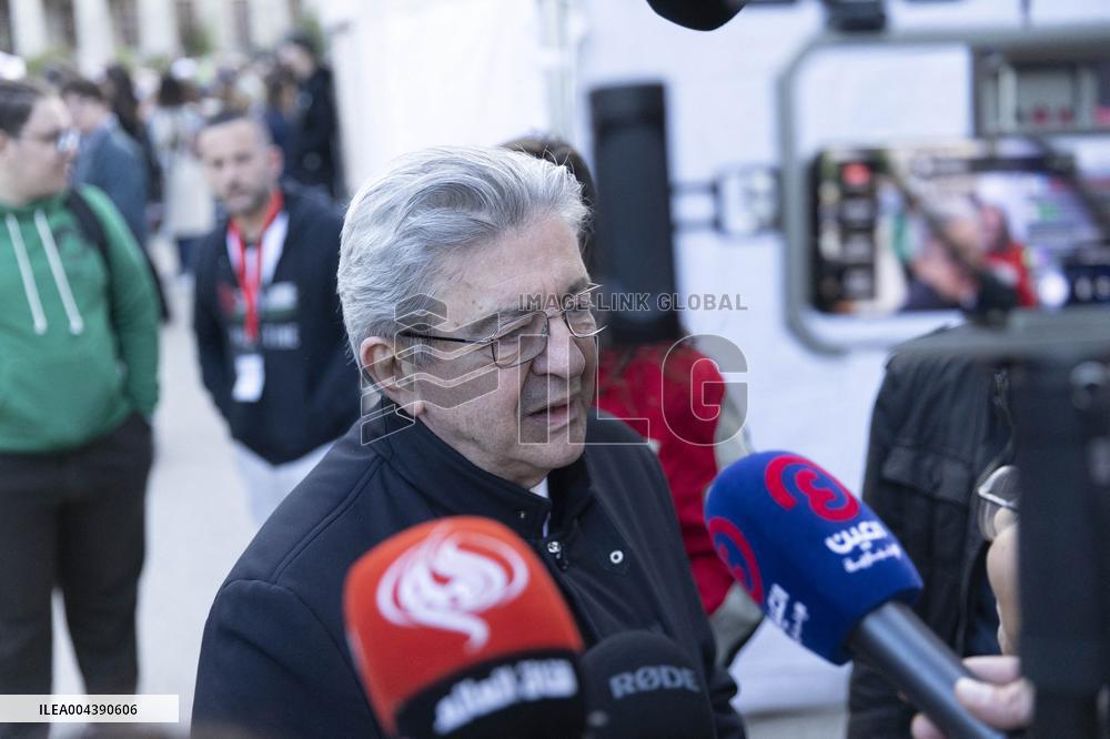 Melenchon Rallies Against Dissolution Threats - Paris