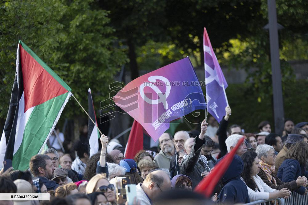 Melenchon Rallies Against Dissolution Threats - Paris