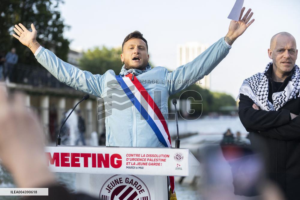 Melenchon Rallies Against Dissolution Threats - Paris