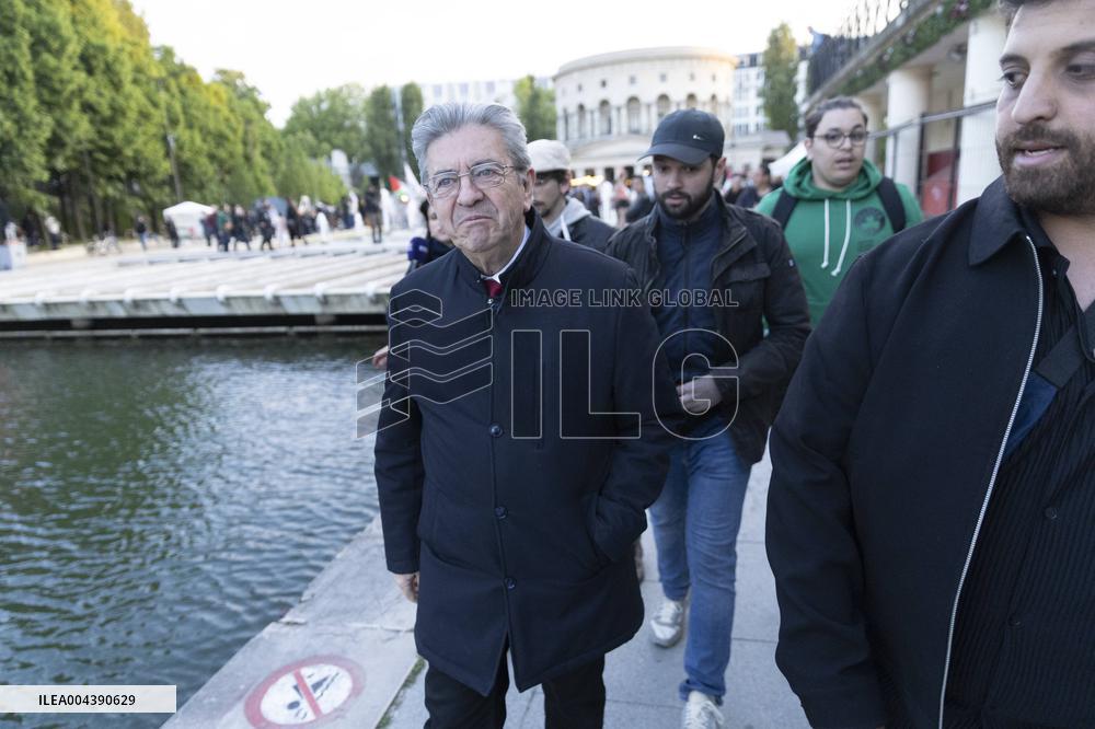 Melenchon Rallies Against Dissolution Threats - Paris