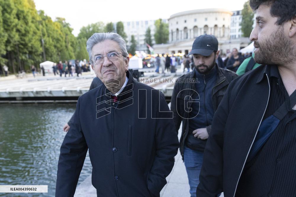 Melenchon Rallies Against Dissolution Threats - Paris
