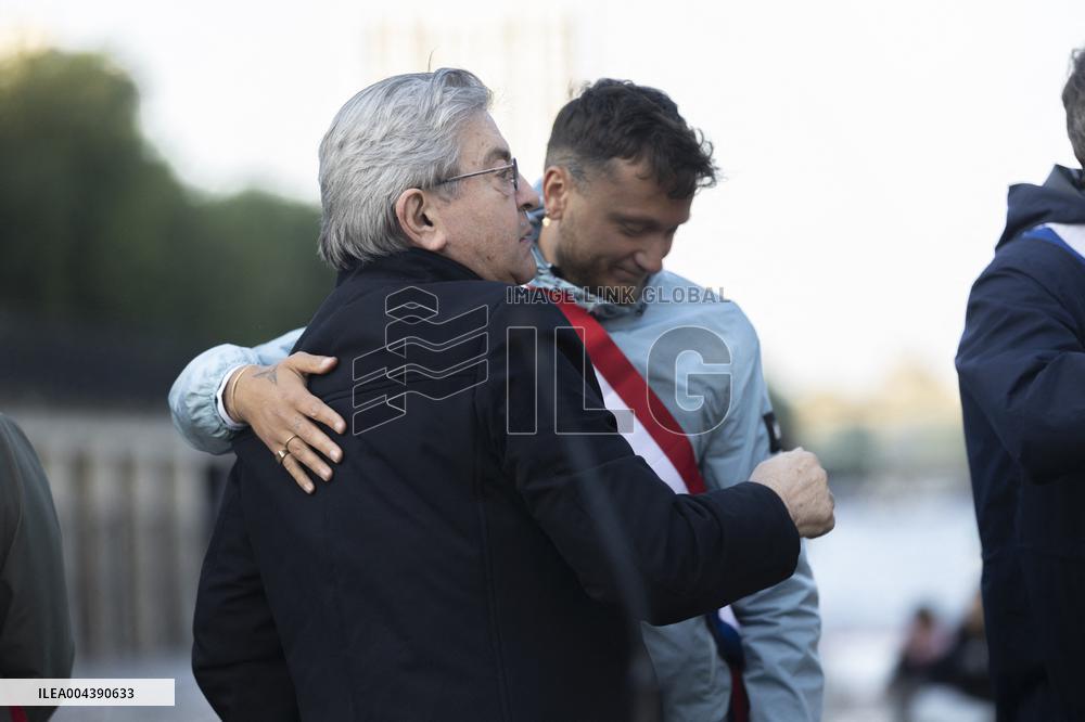 Melenchon Rallies Against Dissolution Threats - Paris