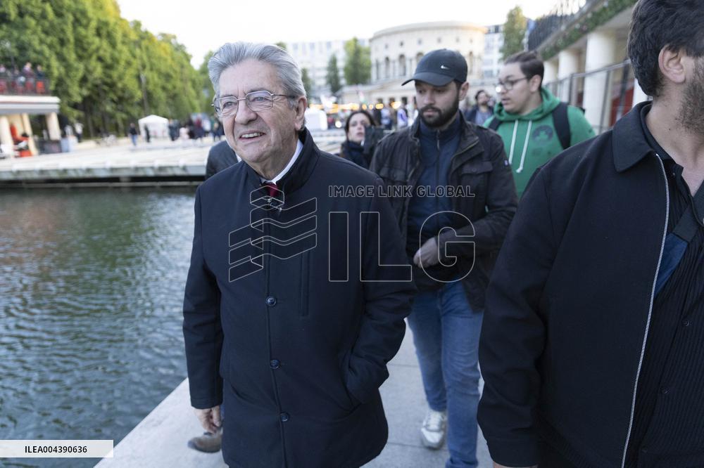 Melenchon Rallies Against Dissolution Threats - Paris