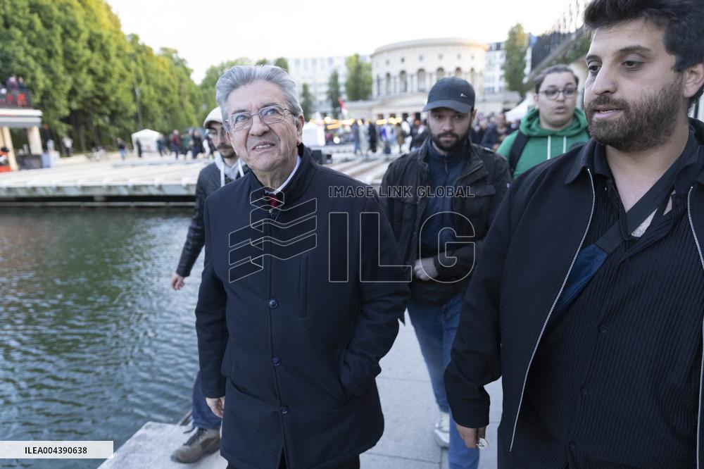 Melenchon Rallies Against Dissolution Threats - Paris
