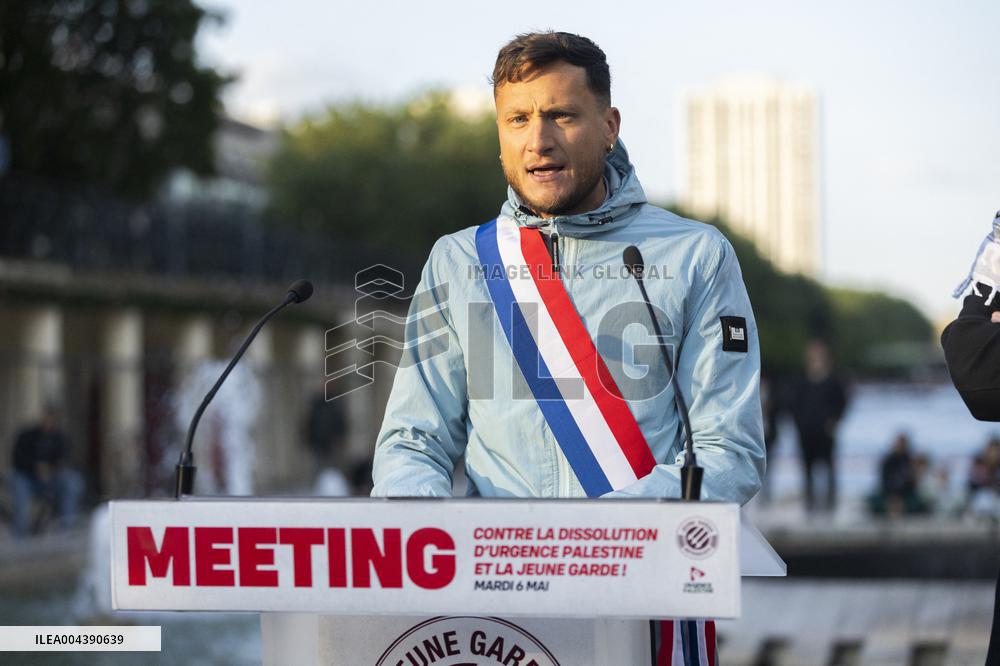 Melenchon Rallies Against Dissolution Threats - Paris