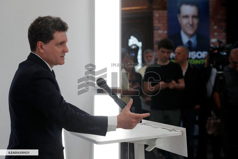 Nicusor Dan Presidential Candidate in Bucharest Elections - Romania
