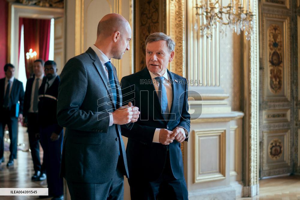 Jean-Noel Barrot receives his German counterpart Johann Wadephul - Paris AJ