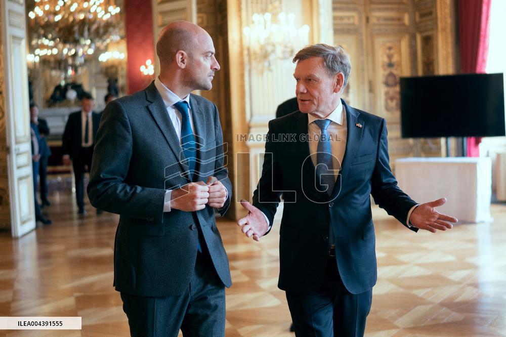 Jean-Noel Barrot receives his German counterpart Johann Wadephul - Paris AJ