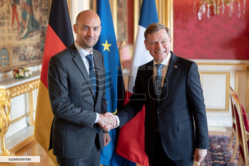 Jean-Noel Barrot receives his German counterpart Johann Wadephul - Paris AJ