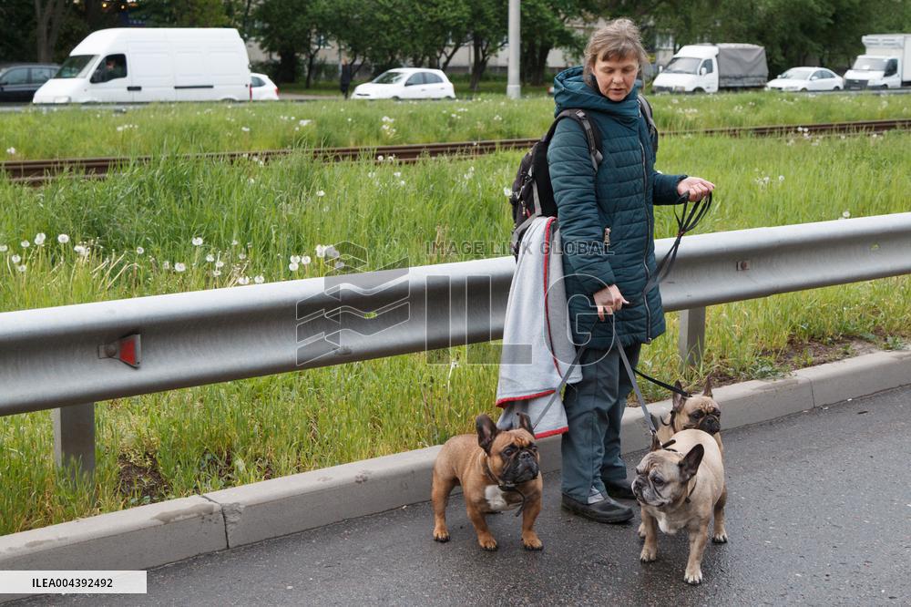 Wreckage of Russian drone damages residential block in Kyiv