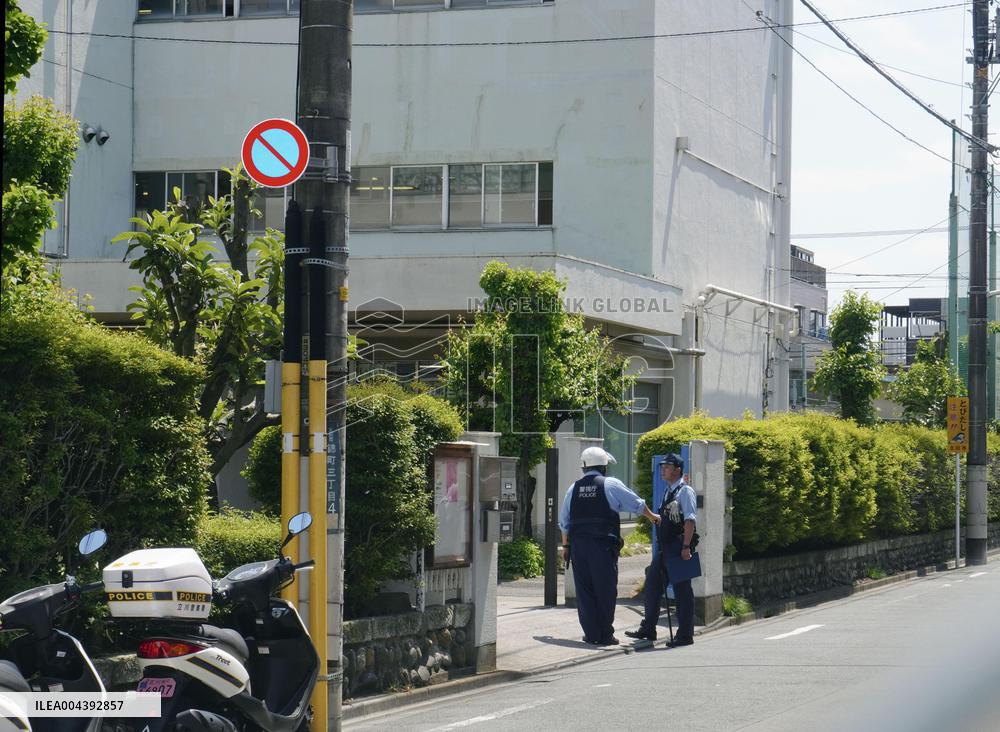 2 arrested over break-in at Tokyo school
