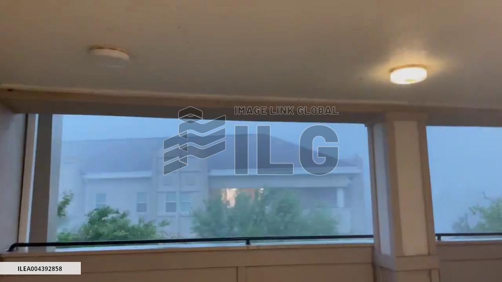 US: Trees Sway Violently as Tornado-Warned Storms Sweep Through Louisiana