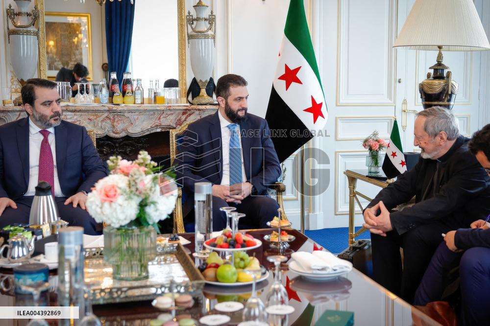 Ahmed Al-Sharaa Meets Syrian Photographer Known as Caesar - Paris