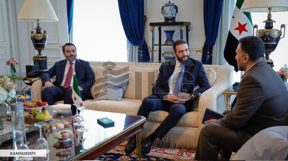 Ahmed Al-Sharaa Meets Syrian Photographer Known as Caesar - Paris