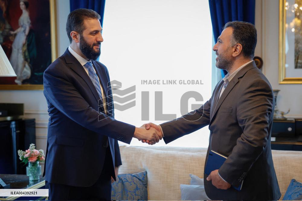 Ahmed Al-Sharaa Meets Syrian Photographer Known as Caesar - Paris