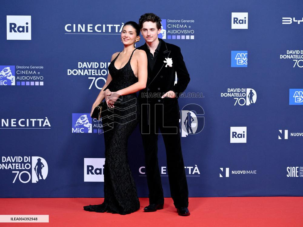 Kylie Jenner And Timothée Chalamet At 70th David Di Donatello - Rome