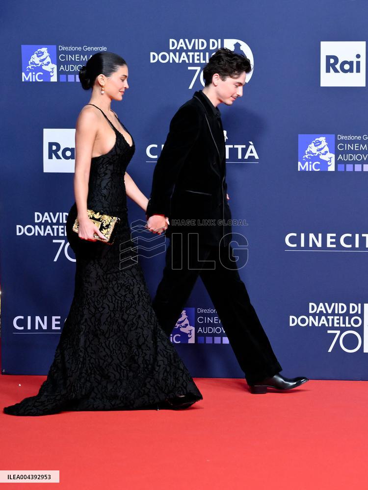 Kylie Jenner And Timothée Chalamet At 70th David Di Donatello - Rome