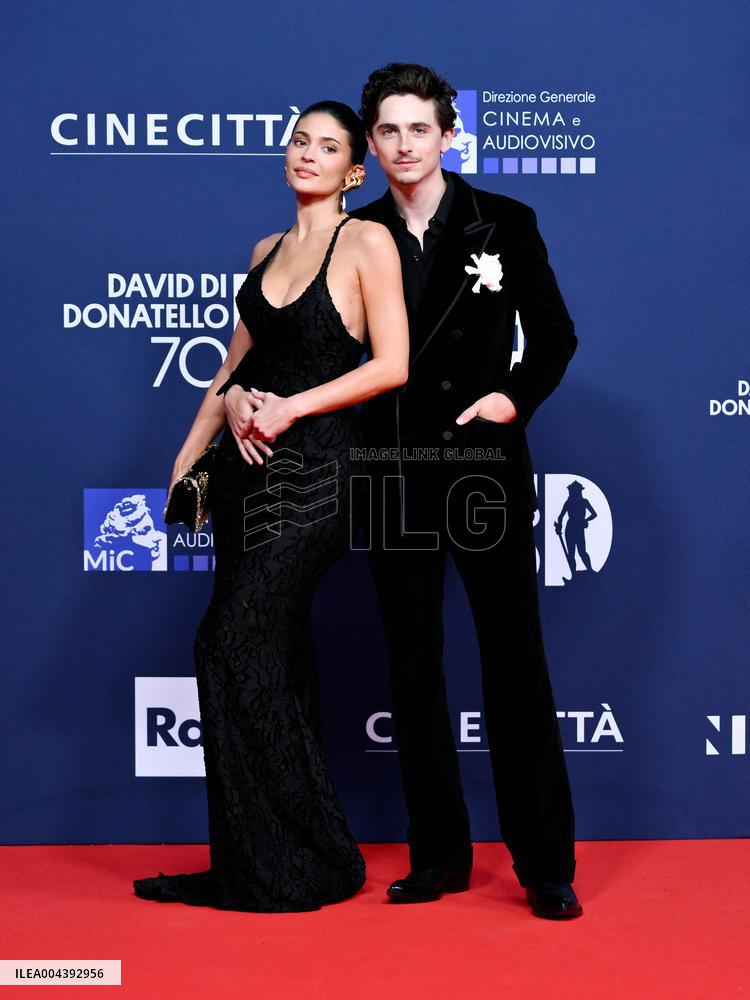 Kylie Jenner And Timothée Chalamet At 70th David Di Donatello - Rome