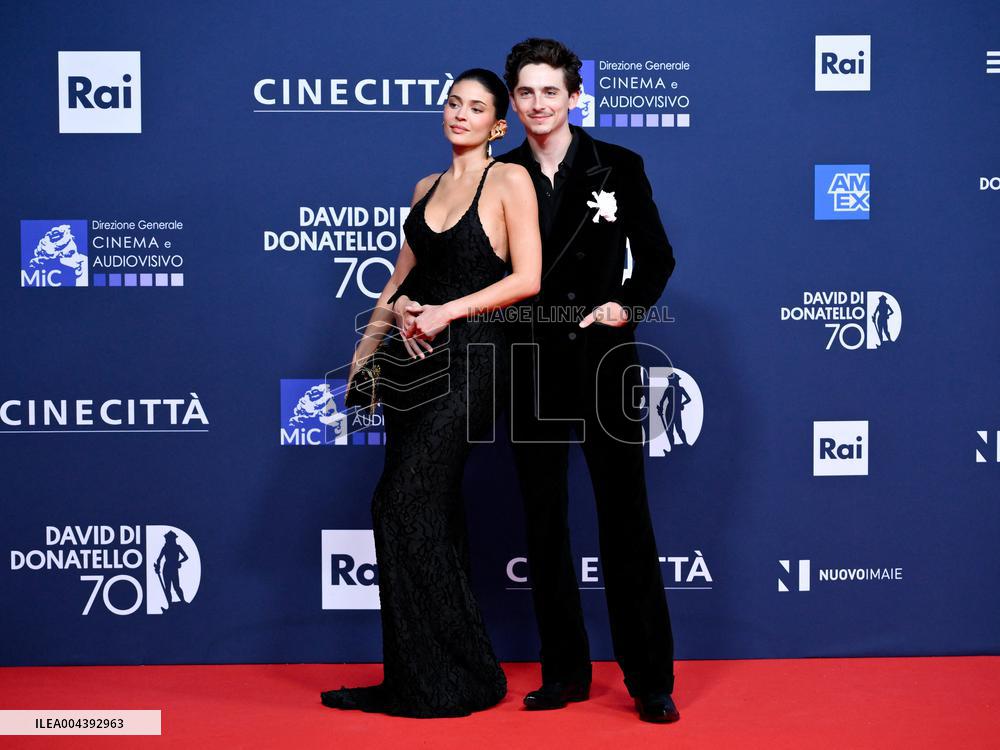 Kylie Jenner And Timothée Chalamet At 70th David Di Donatello - Rome