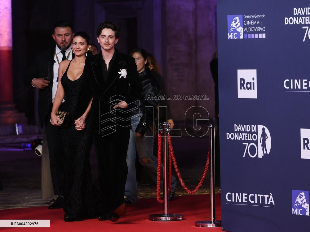 Kylie Jenner And Timothée Chalamet At 70th David Di Donatello - Rome