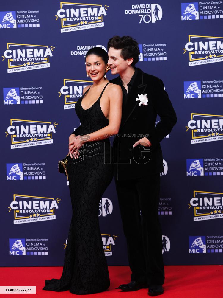 Kylie Jenner And Timothée Chalamet At 70th David Di Donatello - Rome