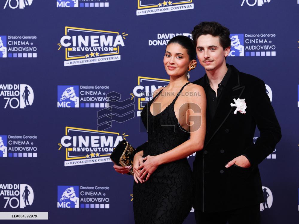 Kylie Jenner And Timothée Chalamet At 70th David Di Donatello - Rome