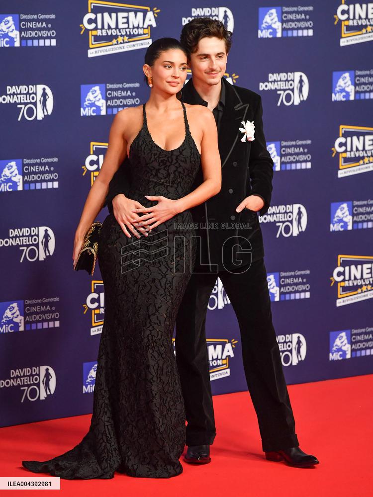 Kylie Jenner And Timothée Chalamet At 70th David Di Donatello - Rome