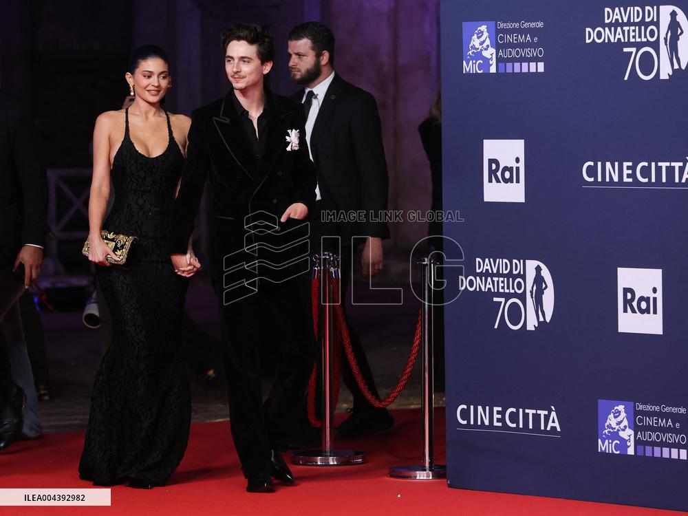 Kylie Jenner And Timothée Chalamet At 70th David Di Donatello - Rome