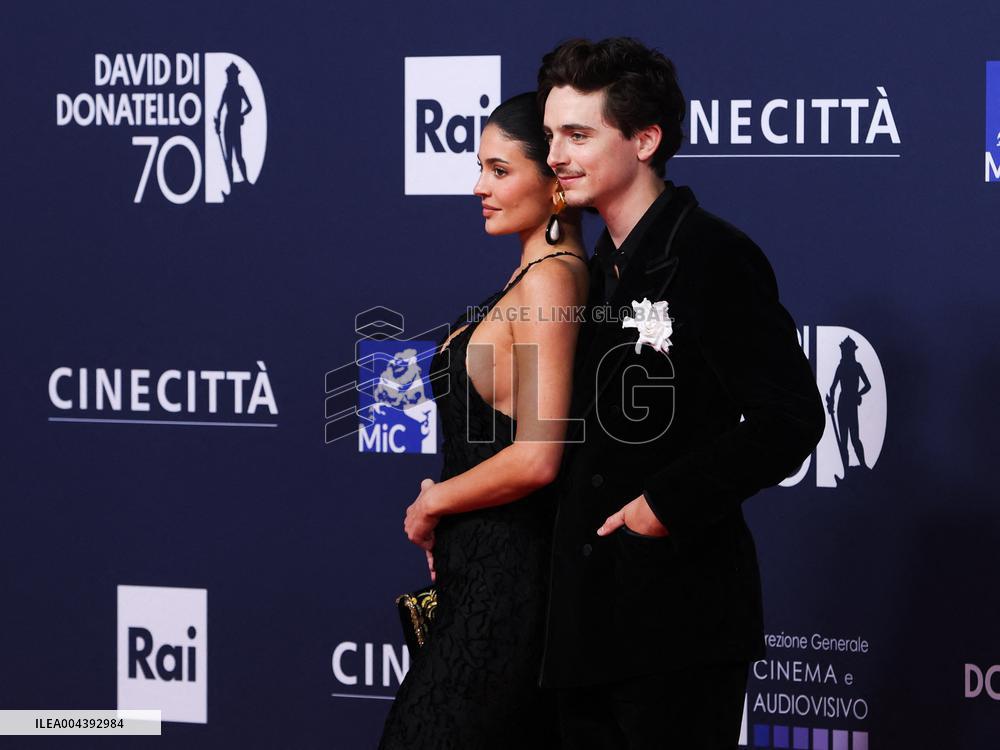 Kylie Jenner And Timothée Chalamet At 70th David Di Donatello - Rome
